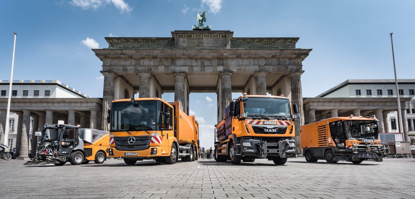 muellabfuhr vor brandenburger tor