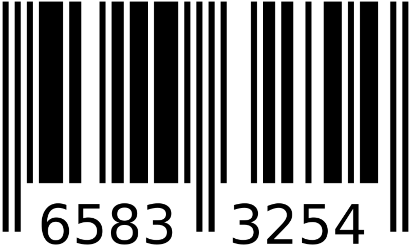 Barcode in Großaufnahme