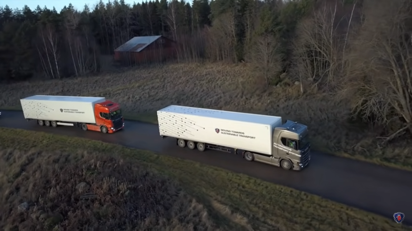 Video Semi-autonomous truck platooning — how does it work?