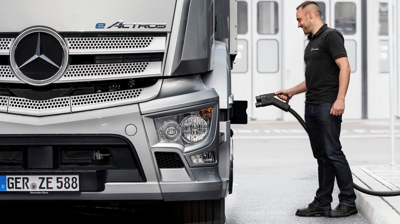 Demonstrations-Ladepark für E-Lkw in Wörth. Foto: Daimler Truck