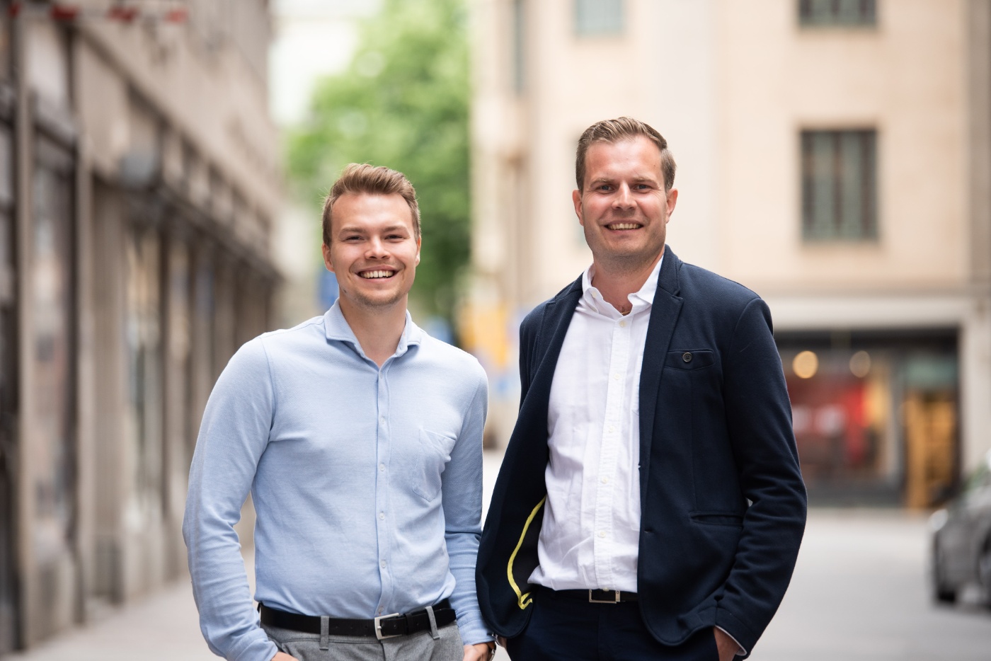 Victor Andersson (rechts) und Johan Lejdung von ChainTraced freuen sich auf viele Besucher. Bild: Foto: ChainTraced