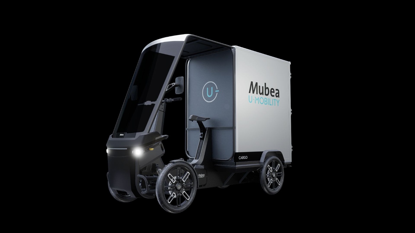 Looks good and can carry up to 440 lbs: the Cargo box motorized bike from Mubea. Photo: Mubea