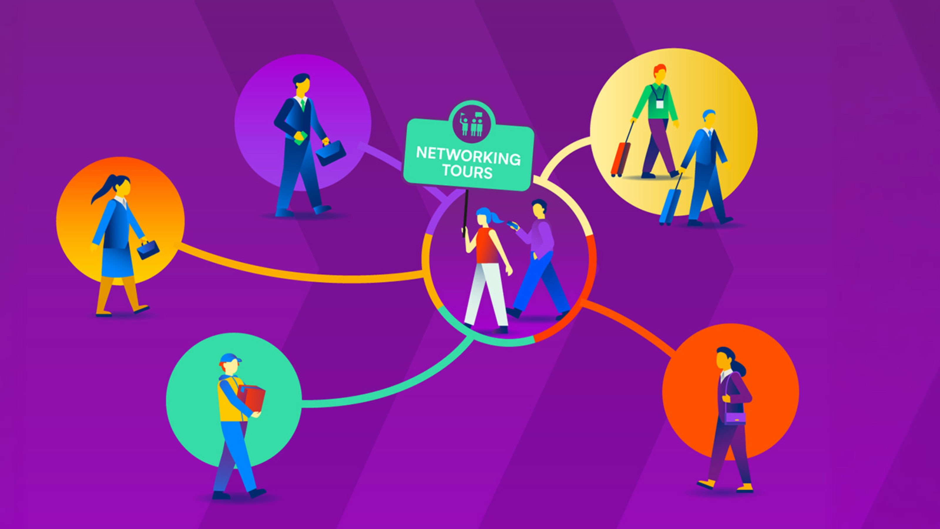 Networking Tours connect trade fair visitors in guided groups.