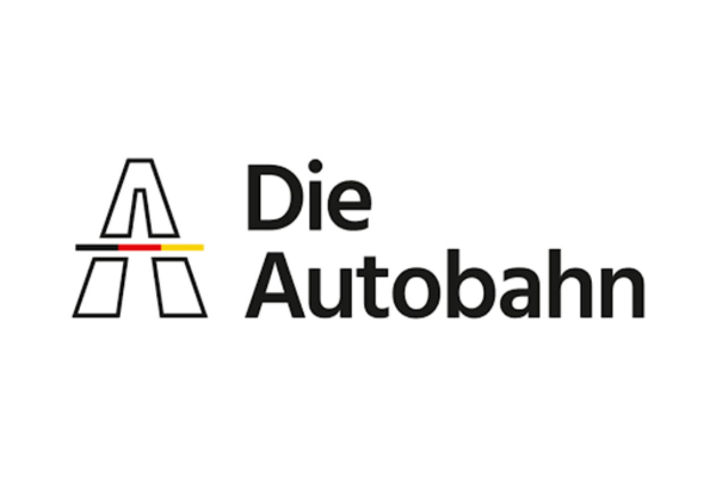 Logo von Die Autobahn mit stilisiertem A-Symbol und schwarzem Schriftzug.