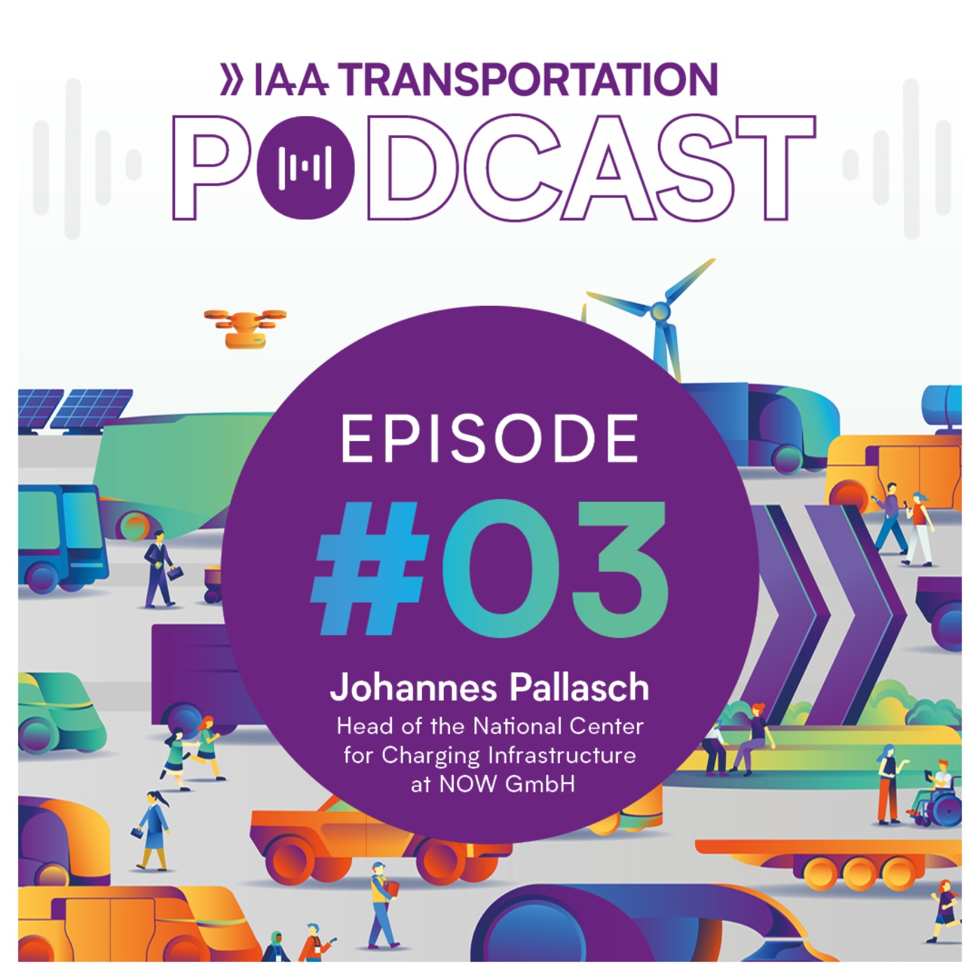 Cover of IAA Transportation Podcast Episode 03 with Johannes P. Kirch.