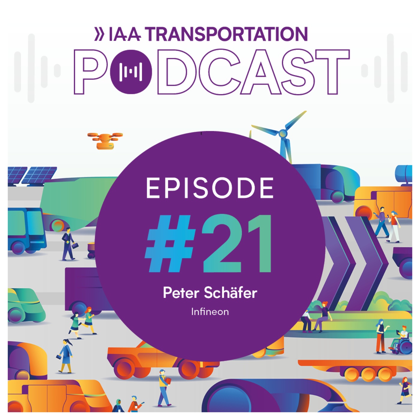 Podcast cover for IAA Transportation, Episode 21 with Peter Schäfer.