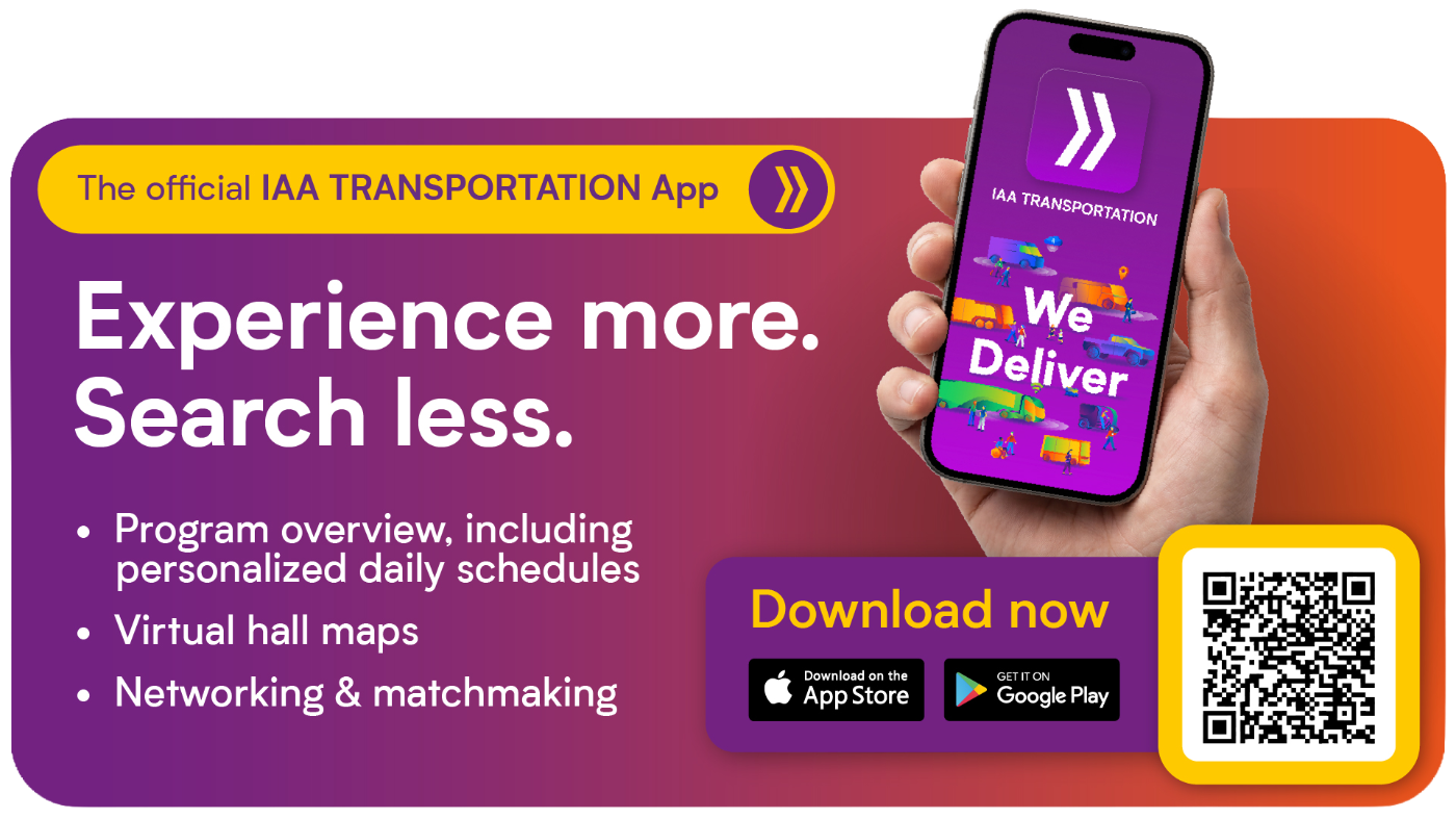 IAA TRANSPORTATION app for finding exhibitors, products and contacts.