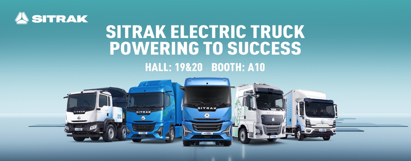Sitrak electric truck range with “Powering to Success”, Hall 19&20, Booth A10.